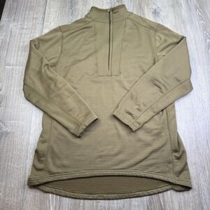 ORC Industries PCU L2 Long Sleeve Top 1/2 Zip Brown Grid Men's Size XL USA